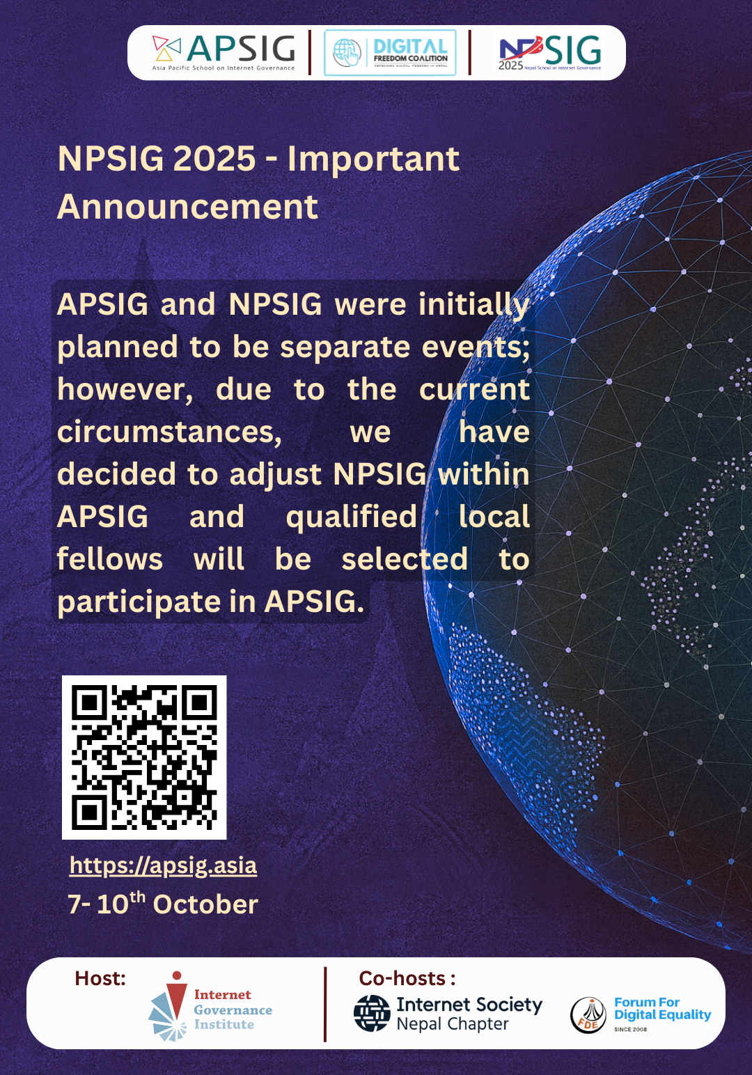 Local fellowship for APSIG